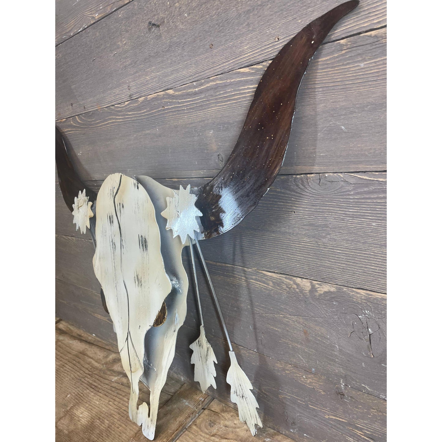My Amigos Imports - Longhorn Metal Skull-Rustic-Western-Wall-24x26 inches