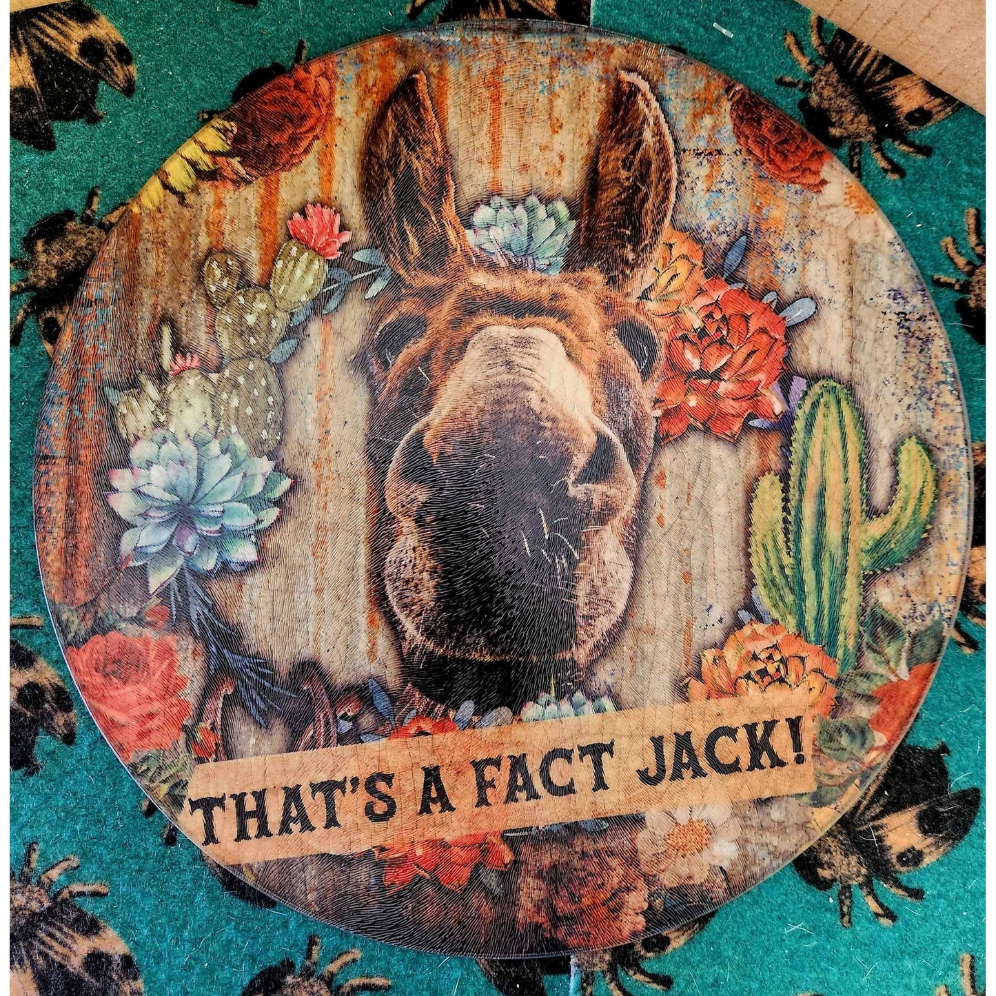 Round Glass Cutting board/Charcuterie/Trivet