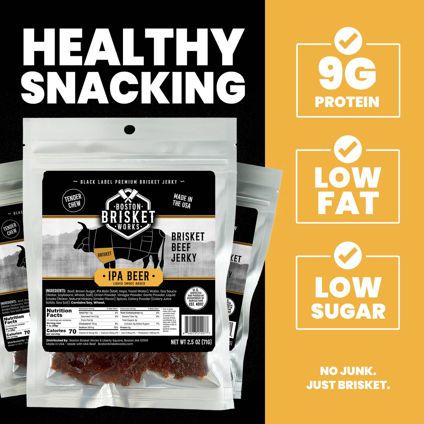 Beef Brisket Jerky "IPA Beer" 71g