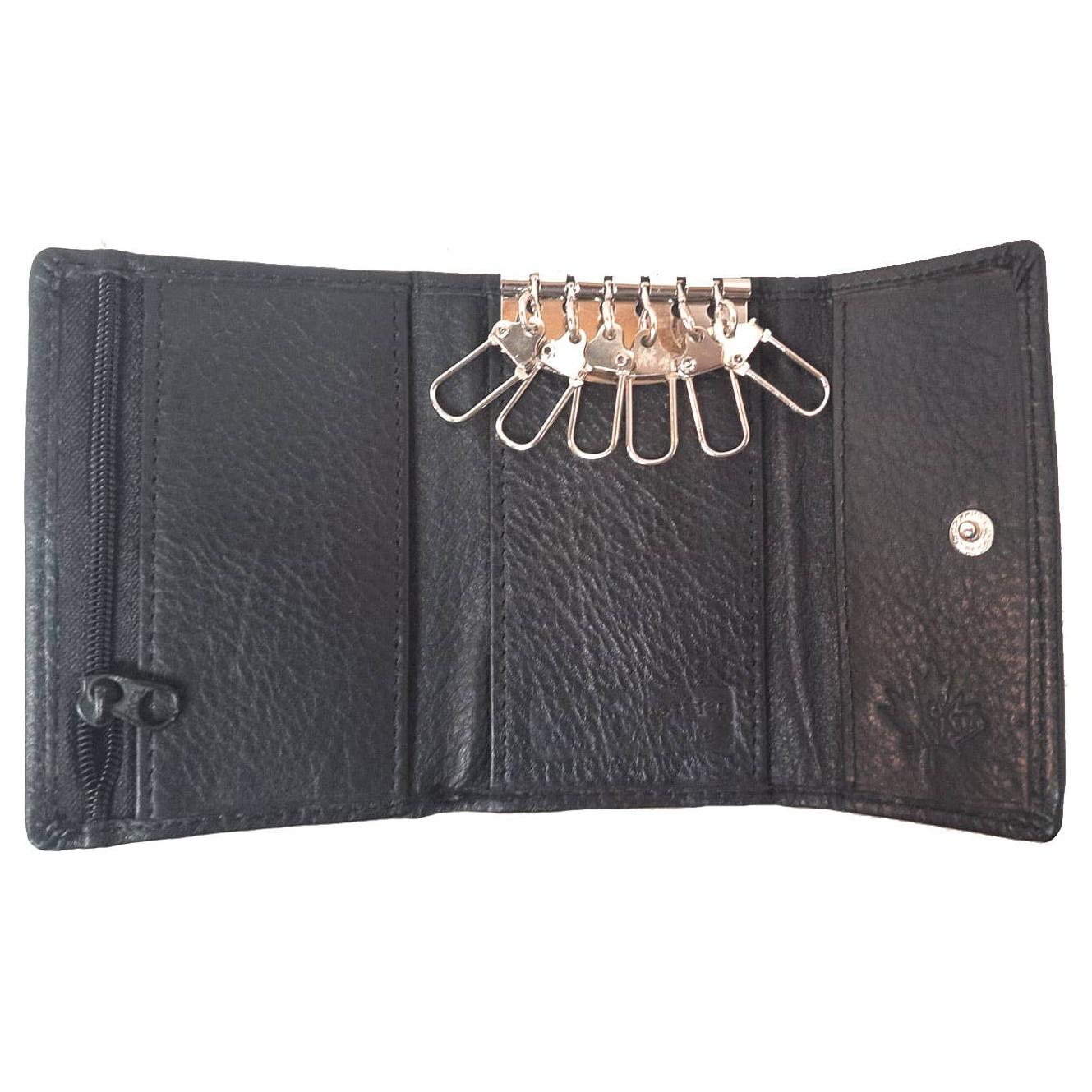 IGI CANADA - Genuine Cowhide Leather Key Case WALLET BLACK # 8420