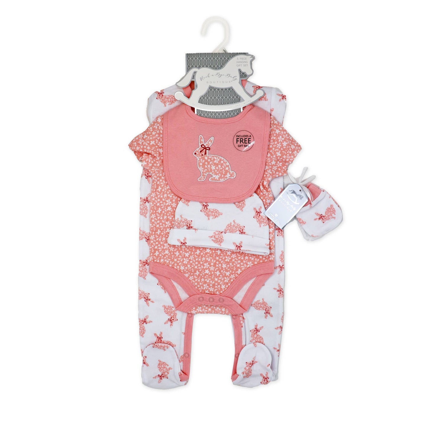 Rose Textiles - Girls 5 Piece Multipack Set -Bunny