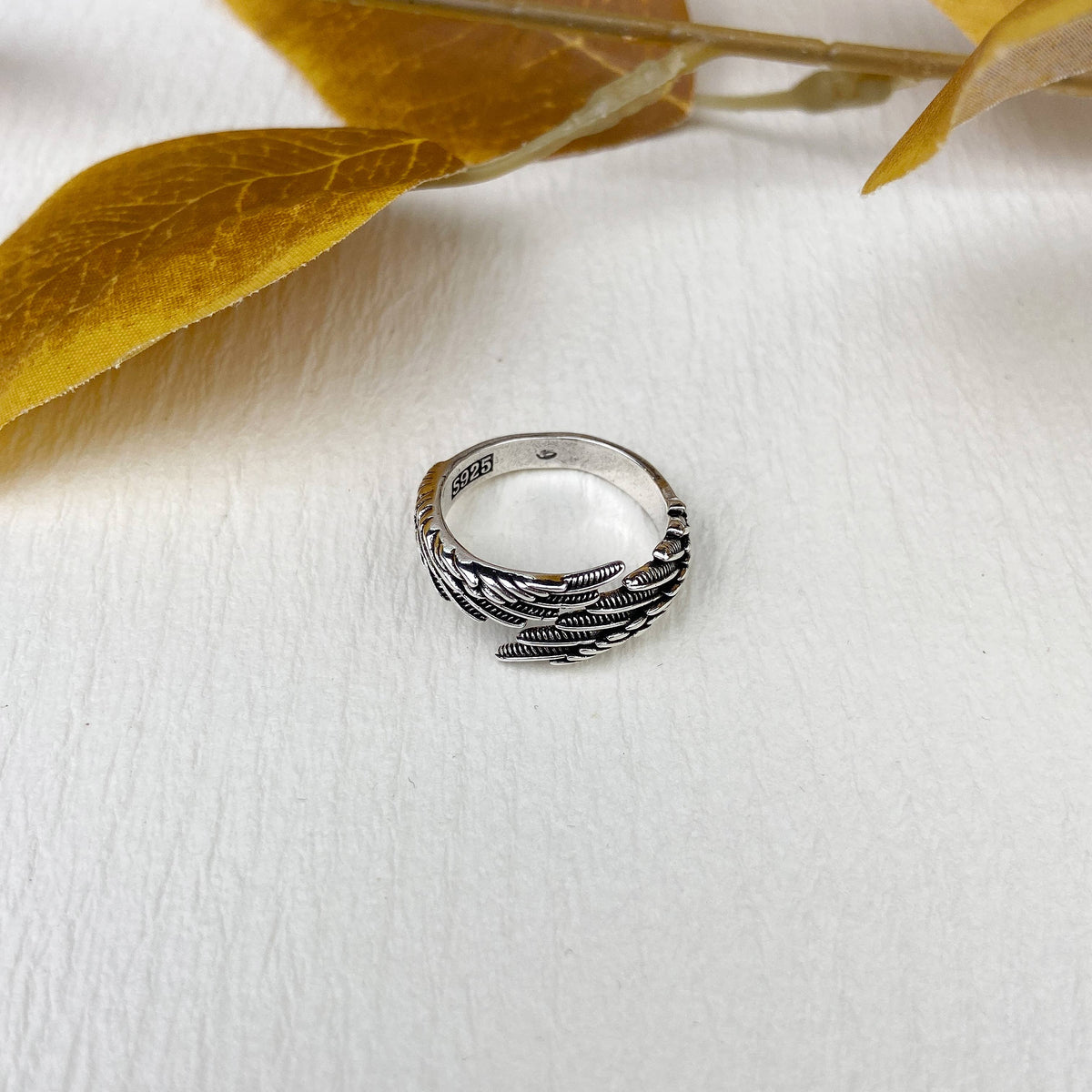 Silver Angel Wings Ring Creative Gift For Couple
