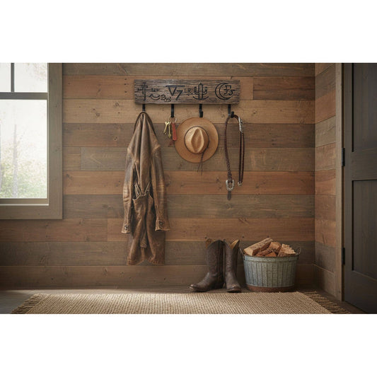 COWBOY BRANDS COAT RACK, 14"X2"X5.5"