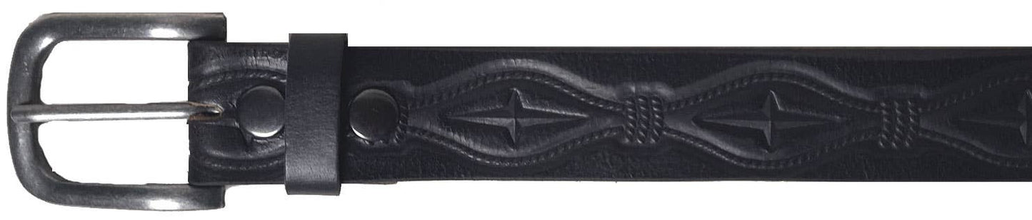 GENUINE LEATHER 40MM ROPE EMBOSSED BELT #1040