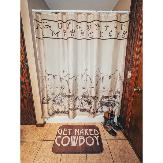 Cattle Drive Shower Curtain Set