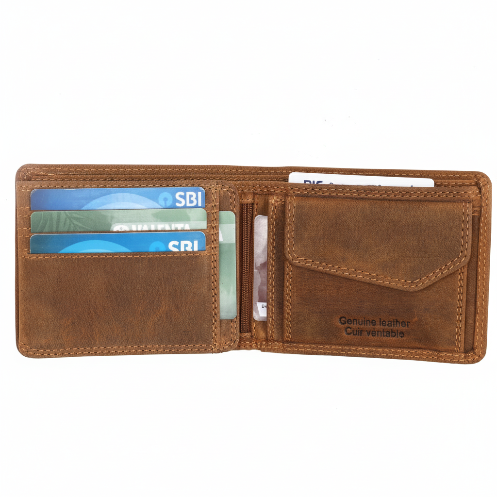 Genuine Leather Men's Wallet RFID – Brown 255
