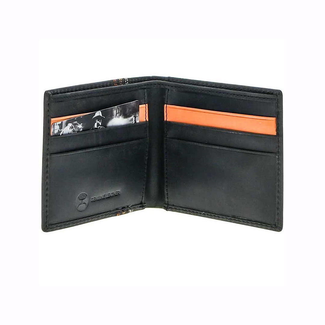 Hooey - Ranger Black & Tan & Brown Embroidered Leather Men’s Bi-Fold Wallet HBF016-BK