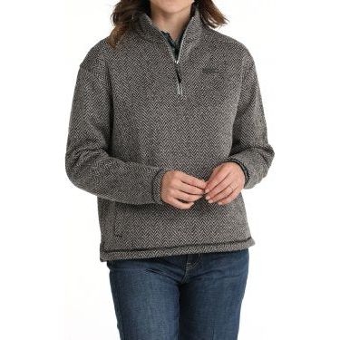 Cinch Ladies 1/2 Zip Pullover Knitted Sweater