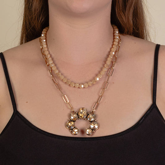 Layered Crystal Necklace
