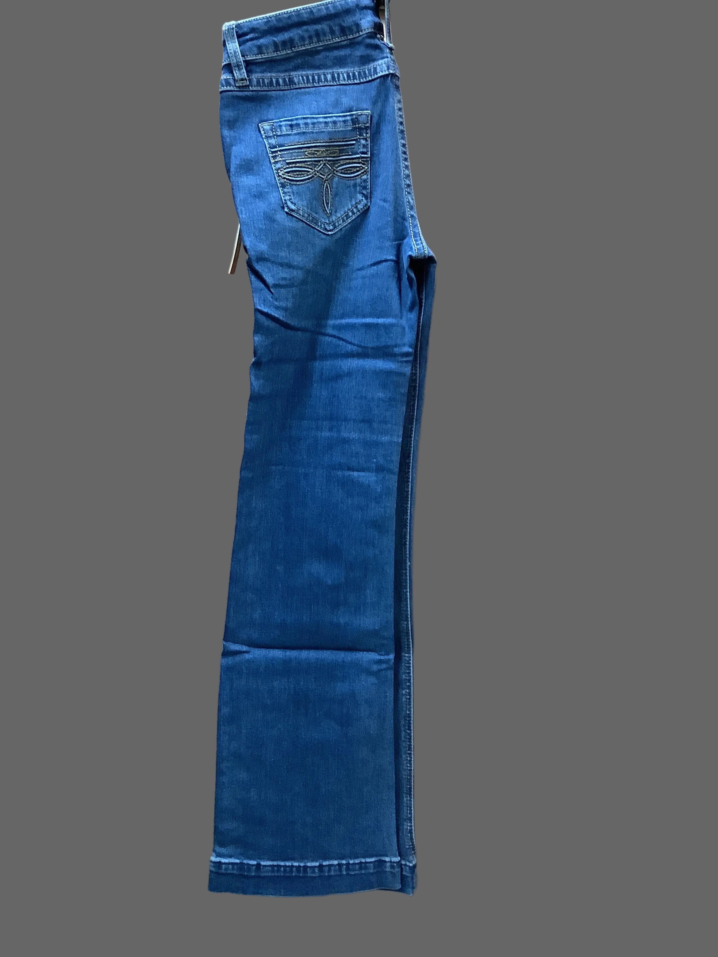 Rock & Roll Girls' Trouser - Bootstitch Pockets, Medium Wash BG5MD09866