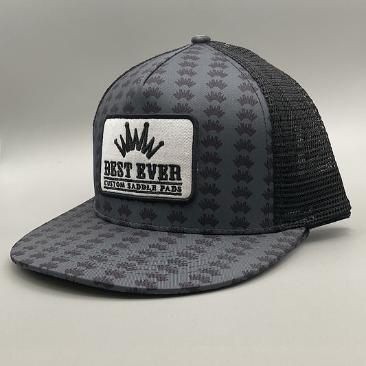 Best Ever Pads - Grey Crown Print & Black With White Badge Snap Back Men’s Ball Cap