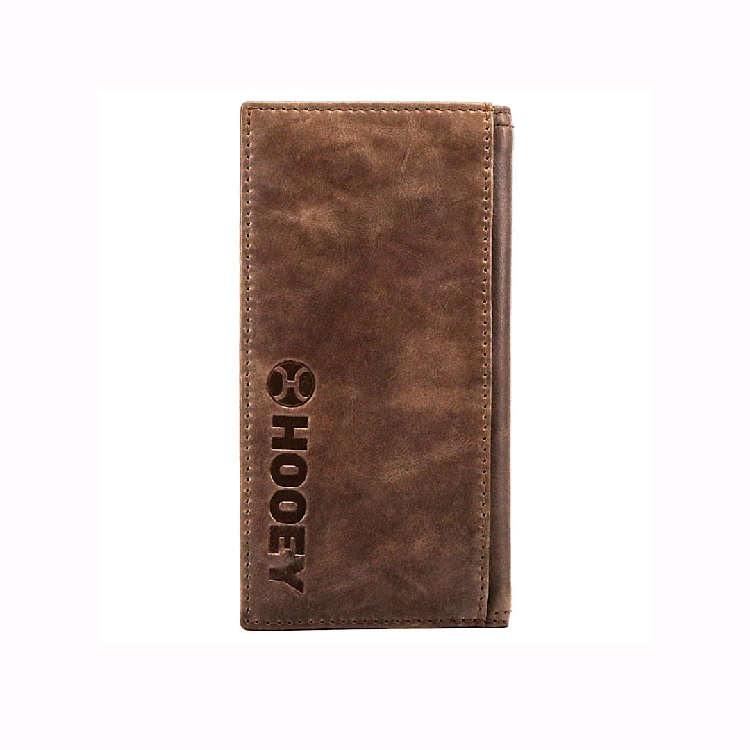 Hooey - Hooey Classic Brown Leather Men’s Checkbook Cover/Rodeo Wallet HW001-BR