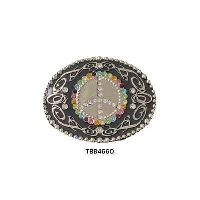 Western Edge Buckle Peace Sign