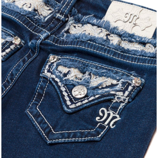 Miss Me Girls Floral Peekaboo Bootcut Jeans