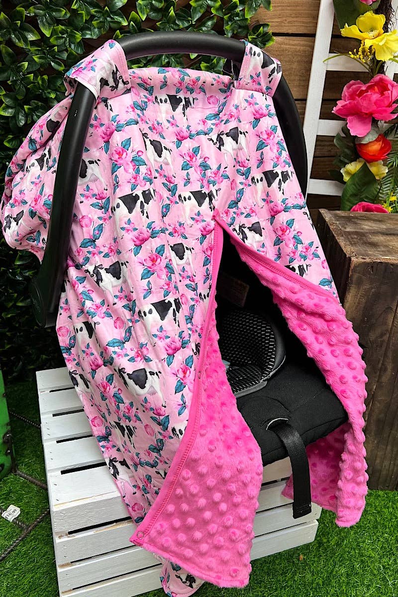 Cow Floral Print Car Seat Cover. ZYTG25153023 M