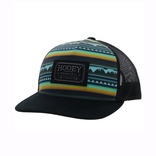 Hooey - Doc Black & Turquoise Aztec Snap Back Men’s Ball Cap 2302T-TQBK