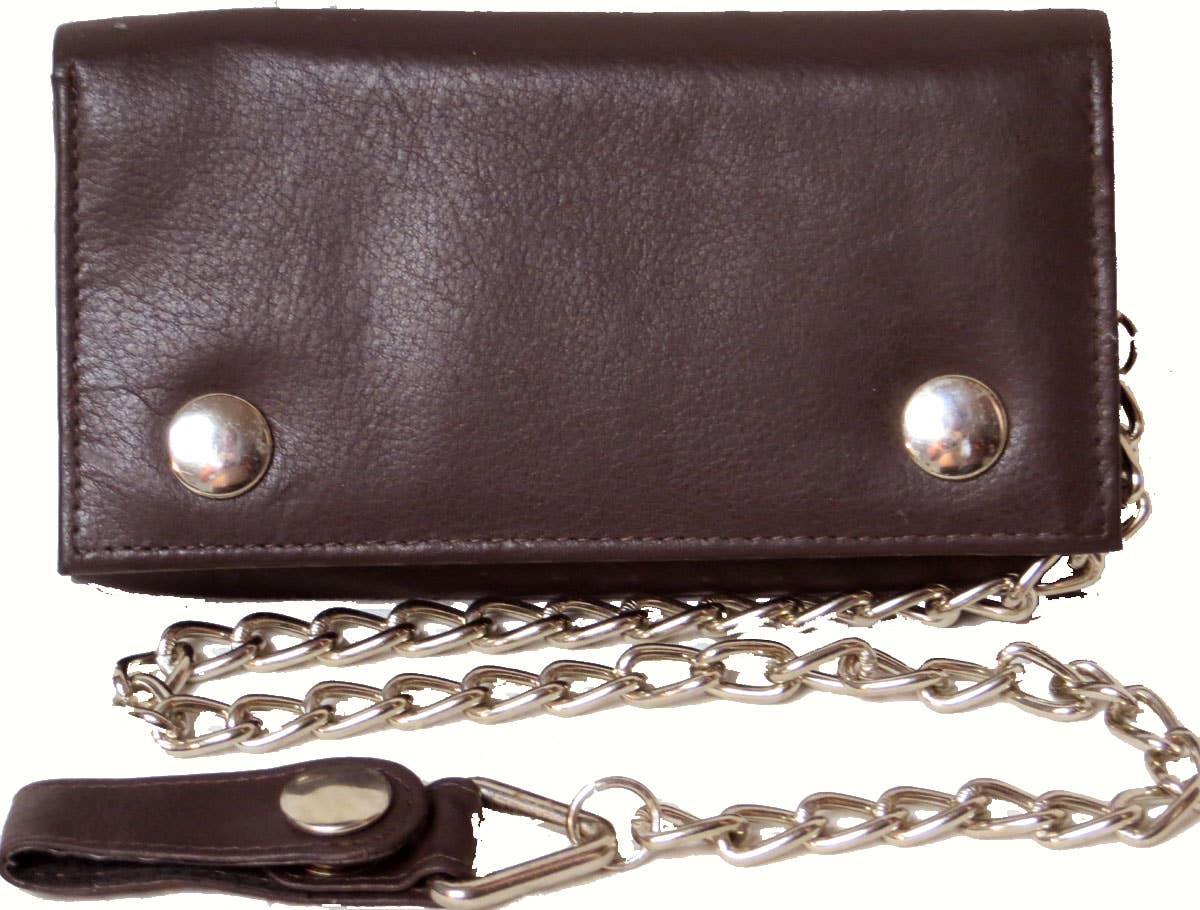 Genuine Leather Cowhide RFID Biker's Wallet #4685RP