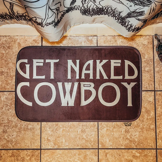 Get Naked Cowboy Bath Mat