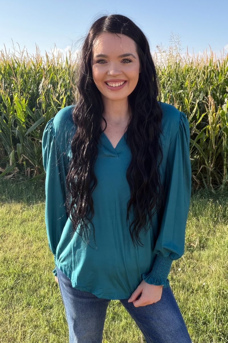 Sterling Silver Canyon Call Top - Teal