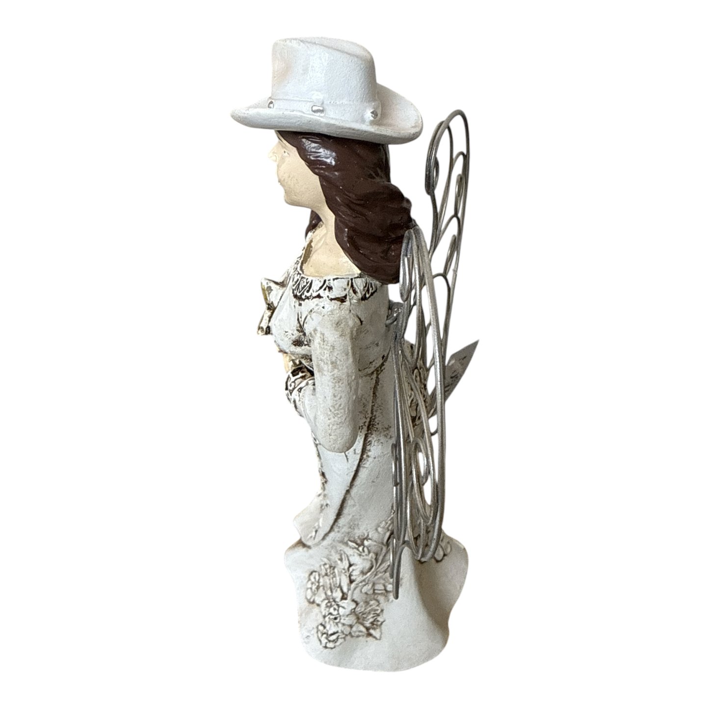 Western Angel Figurine with Gold Star – 9.75" H