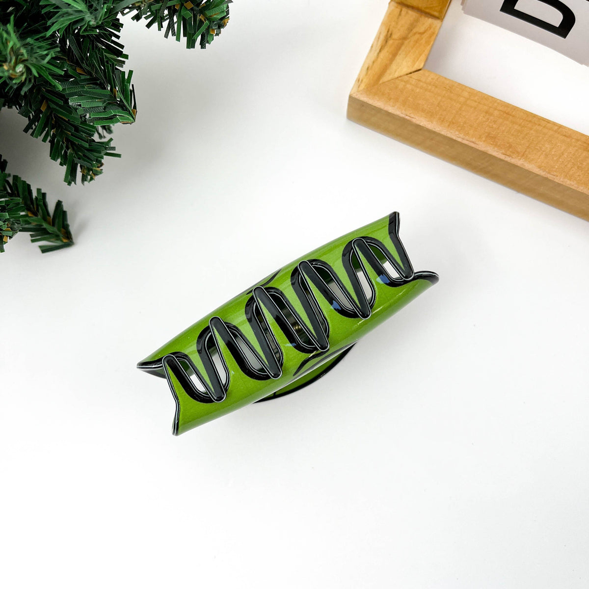 Green Goblin Face Hair Claw Clip