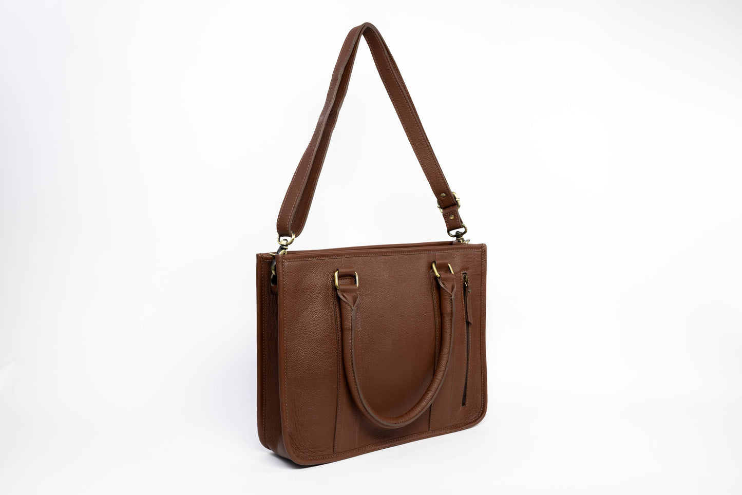 Brown Leather Hair-On-Hide Tote Bag ABHB 18-25215