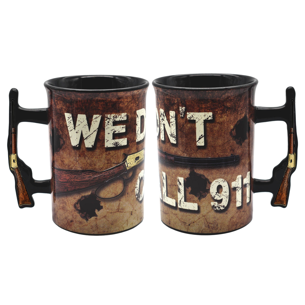 Mug - We Don't Call 911 with Rifle Handle