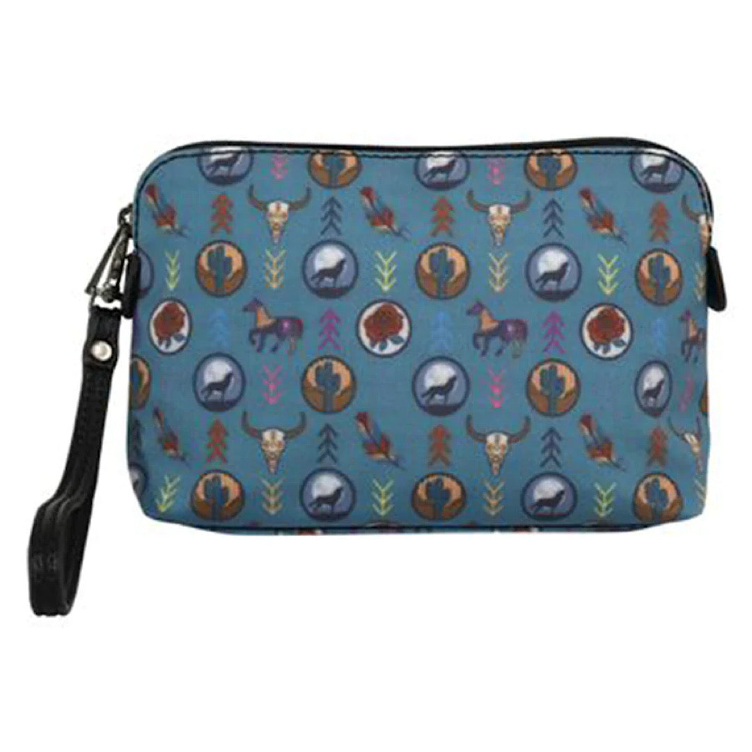 Catchfly Studio - Western Print Cosmetic Bag 2190526GRN