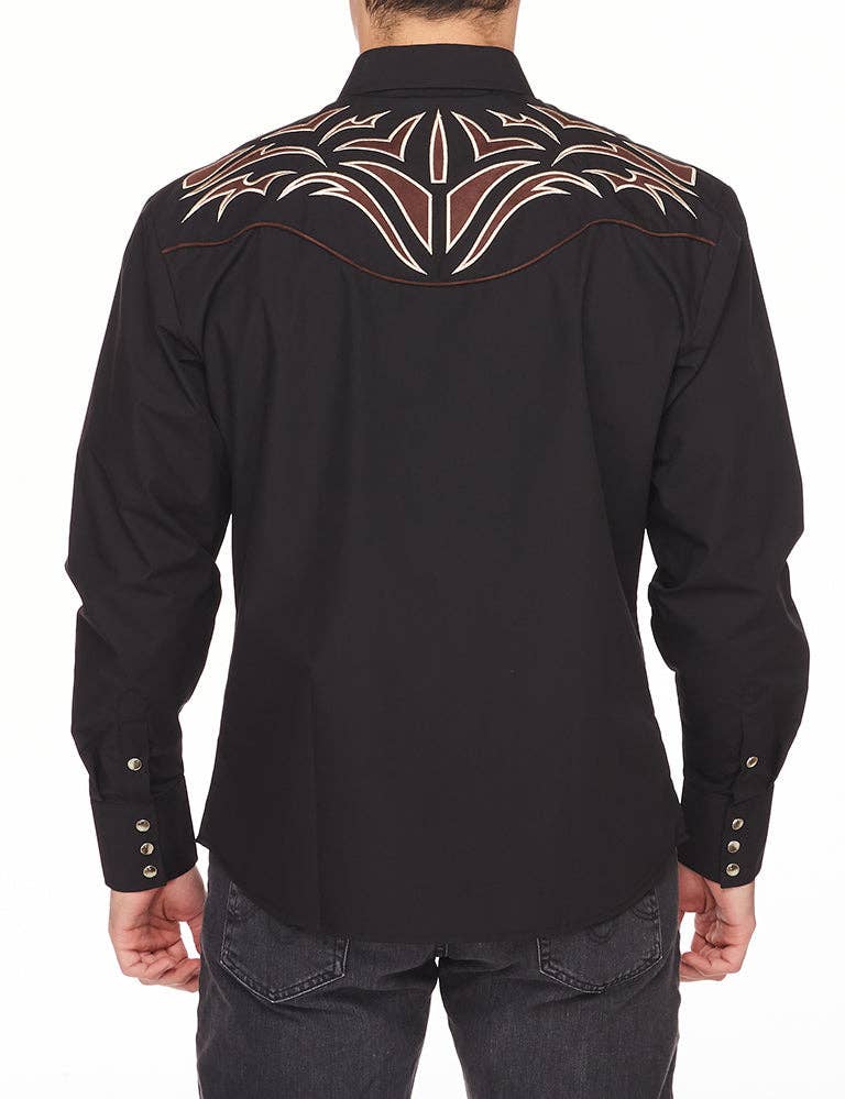 RODEO Men's Western Embroidery Cowboy Outfit Shirts