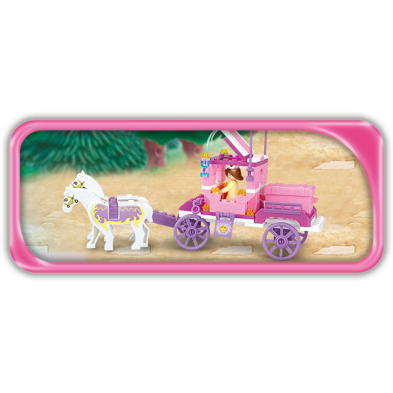Texas Toy Distribution - Girl's Dream Royal Carriage Building Brick Kit (137 Pcs)