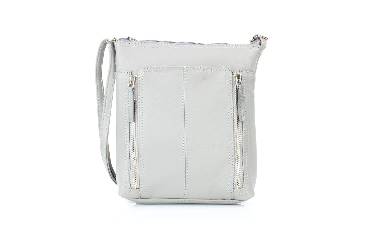 Anchorage Slim Leather Crossbody | Double Zip Detail RB 156