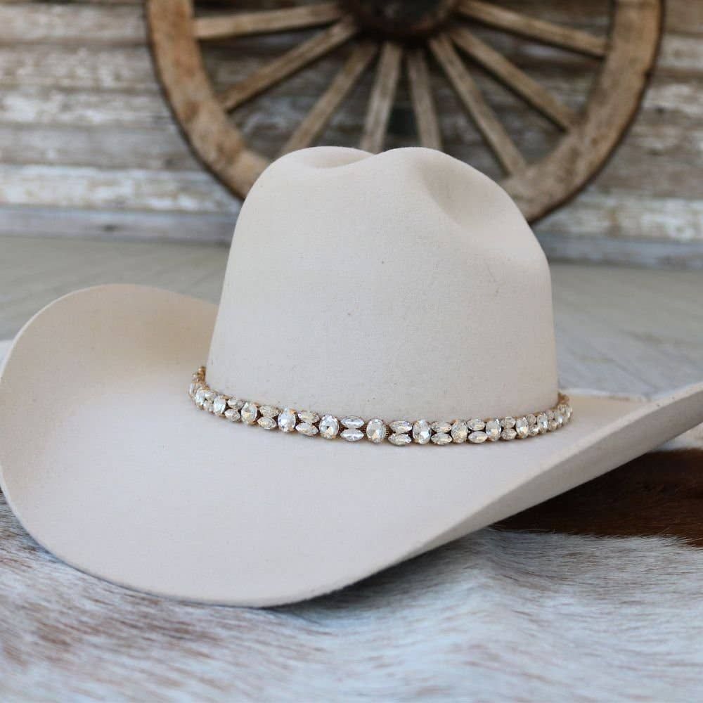 Willow Lane Hat Co. - Rose Gold Rhinestone Bling Hat Band - The Kate