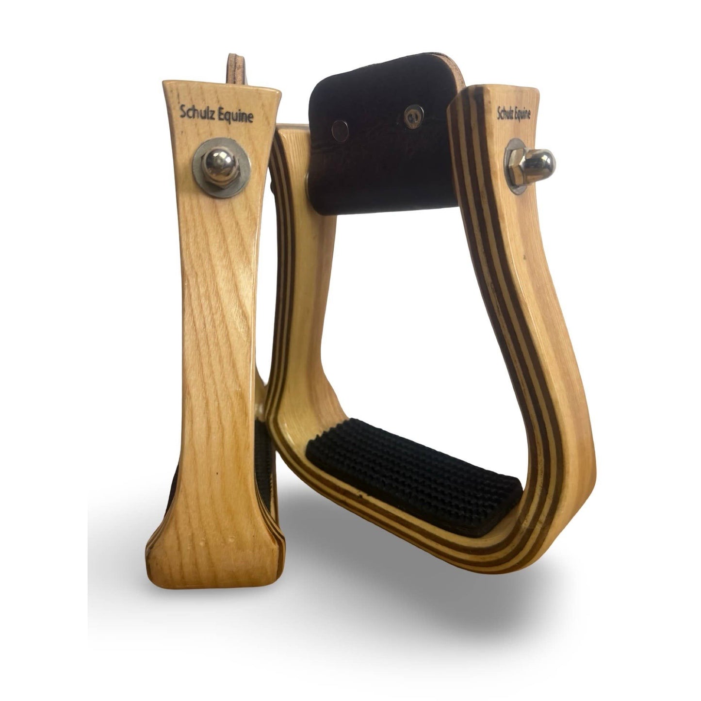 Wooden Stirrups- Angled Ashwood Barrel Racing Style