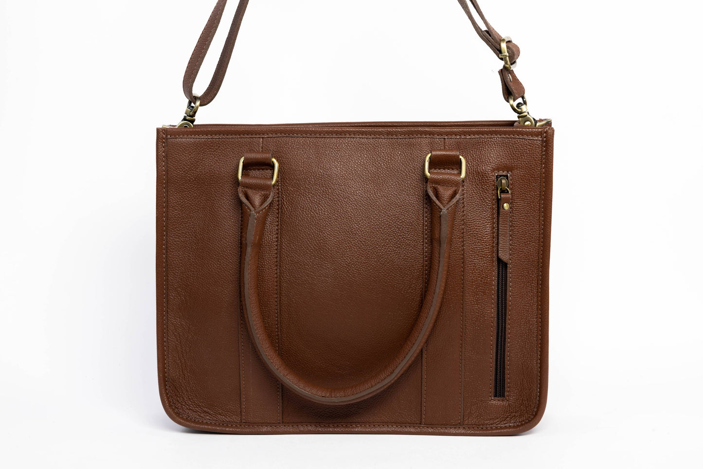 Brown Leather Hair-On-Hide Tote Bag ABHB 18-25215