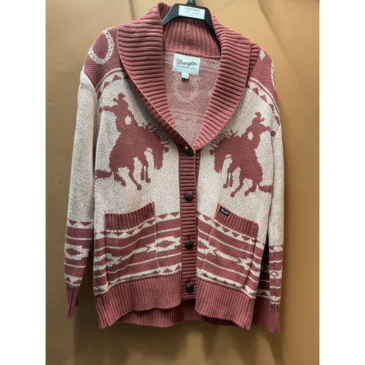 WRANGLER WOMEN'S Retro Western CARDIGAN SWEATER IN Dusty Rose 112371638