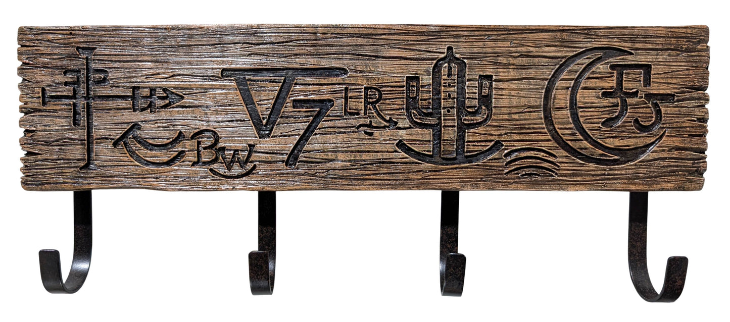 COWBOY BRANDS COAT RACK, 14"X2"X5.5"
