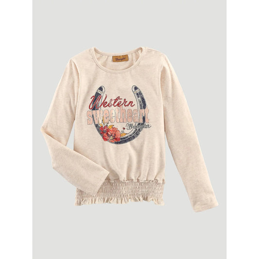 Wrangler Western Sweetheart Girls Cream Top