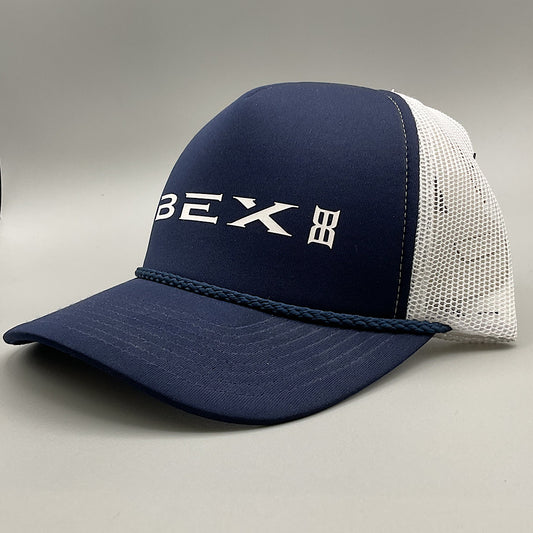 Bex - Base Navy & White Snap Back Men’s Ball Cap H0168NVW