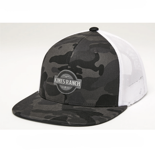 Kimes - Signage Black Camo & White Snap Back Men’s Ball Cap