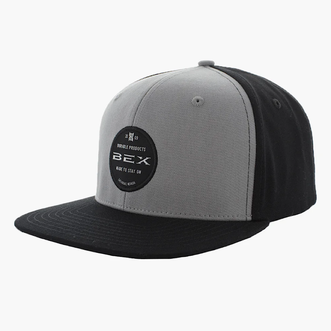 Bex - Colair Grey &  Black Snap Back Men’s Ball Cap H0200BK