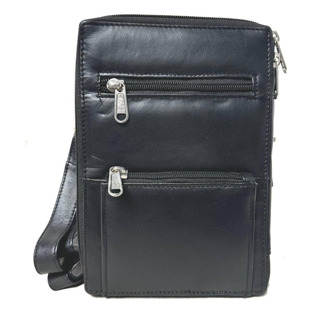 IGI CANADA - Genuine Leather Shoulder Messenger Organizer Bag # 3118