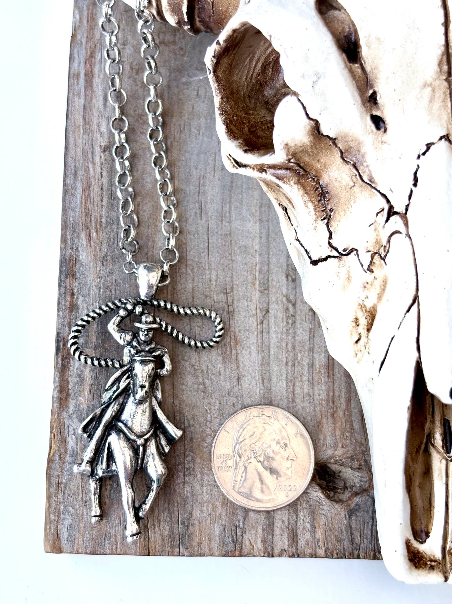 Western Style Rodeo Pendant Necklace