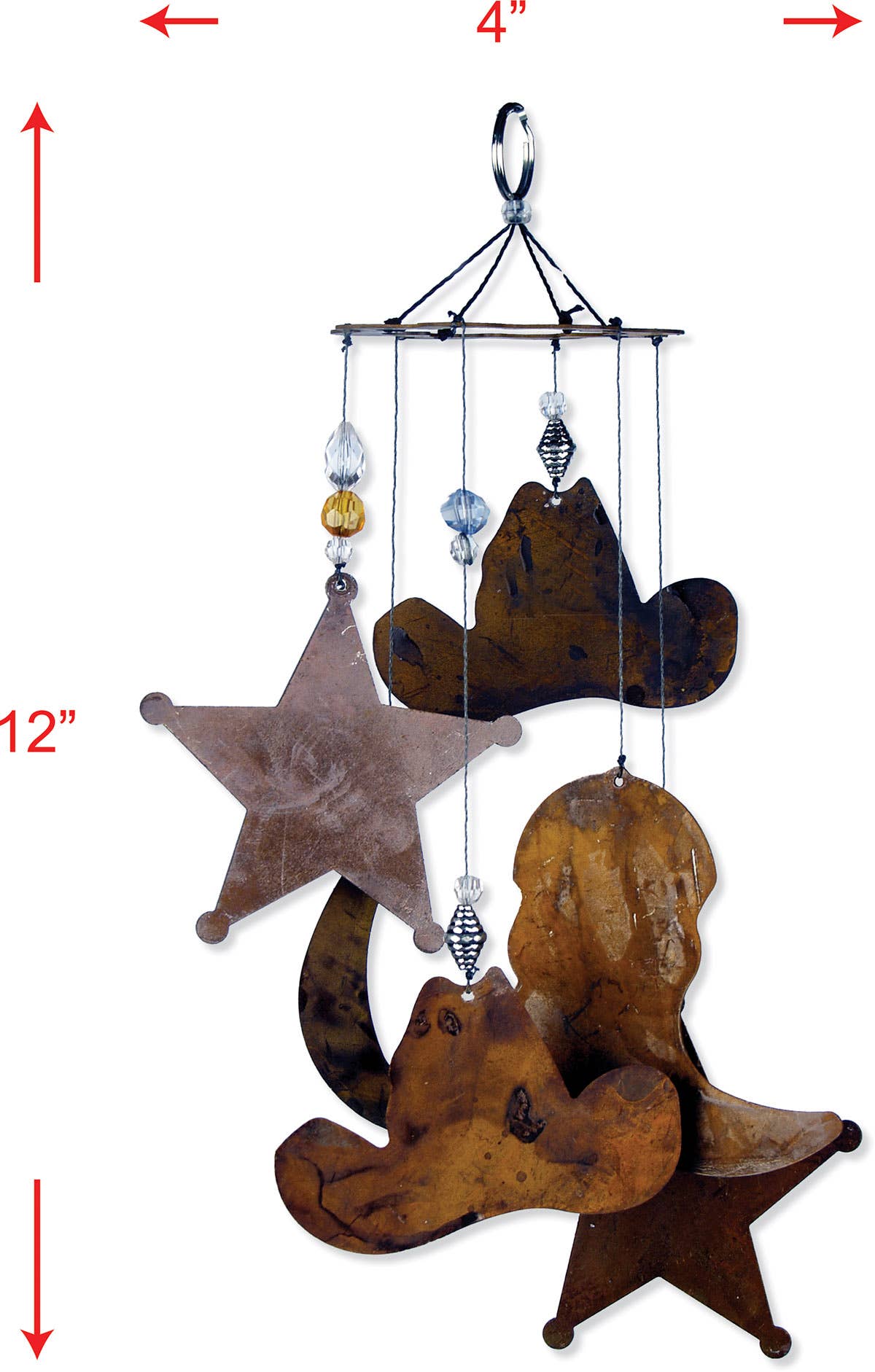 12" Cowboy Western Garden Wind Chime - 80031