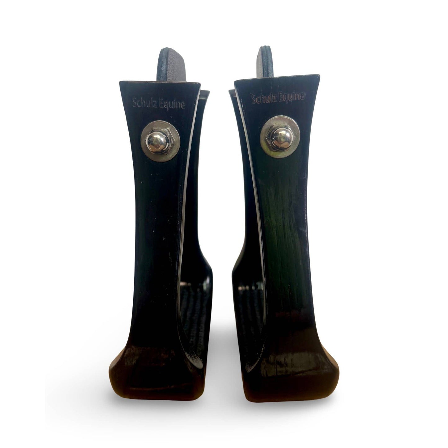 Wooden Stirrups- Black Barrel Racing Style