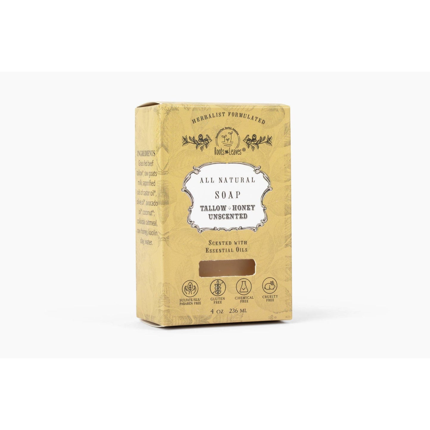 Organic TALLOW+HONEY Unscented Bar Soap