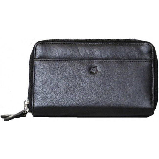 IGI CANADA - Genuine Cowhide Leather Zip-Around Ladies RFID Wallet #7616R