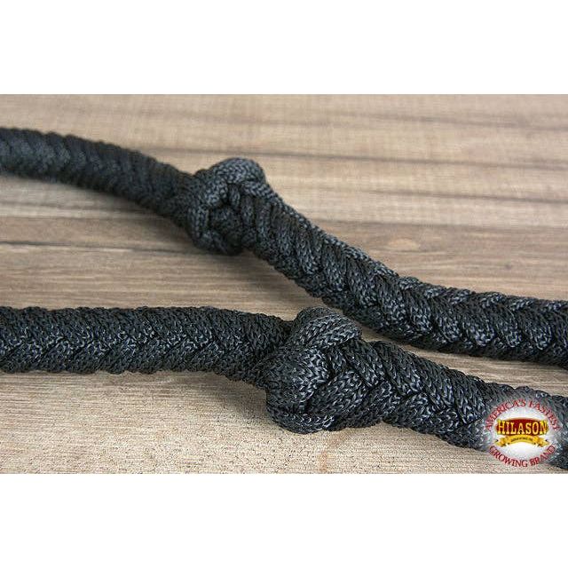 Barrel Racing Contest Reins Flat Braided Poly Horse Snaps1 X 8Ft Hilason