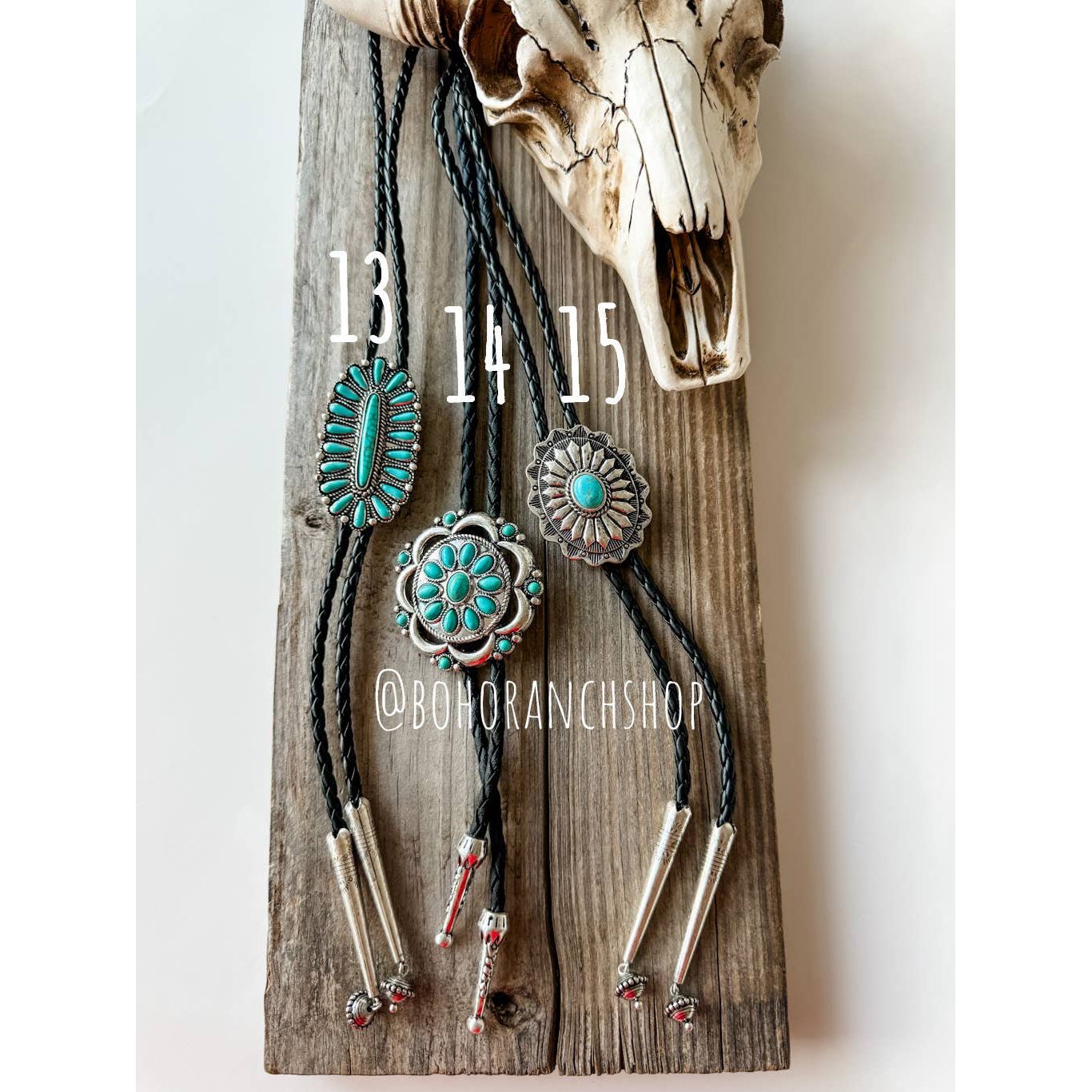 Western Bolo Tie Long Pendant Necklace