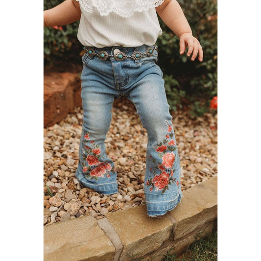Floral Boot Flare Denim Jeans