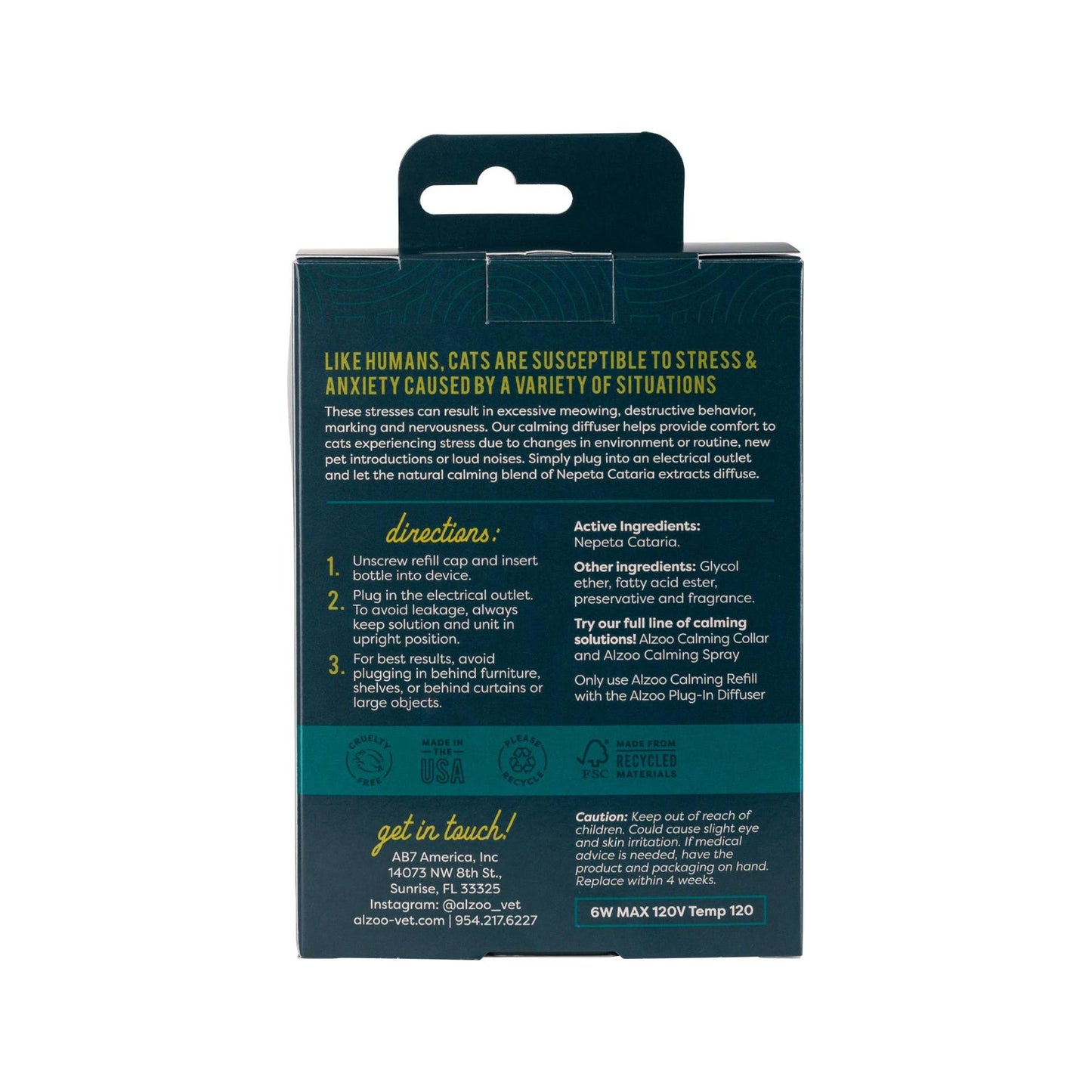 ALZOO - ALZOO Plant-Based Calming Plug-in Diffuser Kit - Cat
